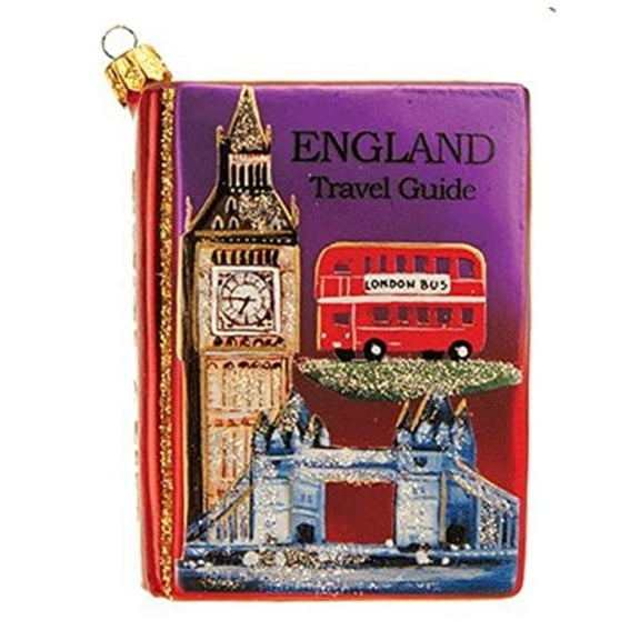 Pinnacle Peak Trading Co Pinnacle Peak Glass England Travel Guide Christmas Ornament