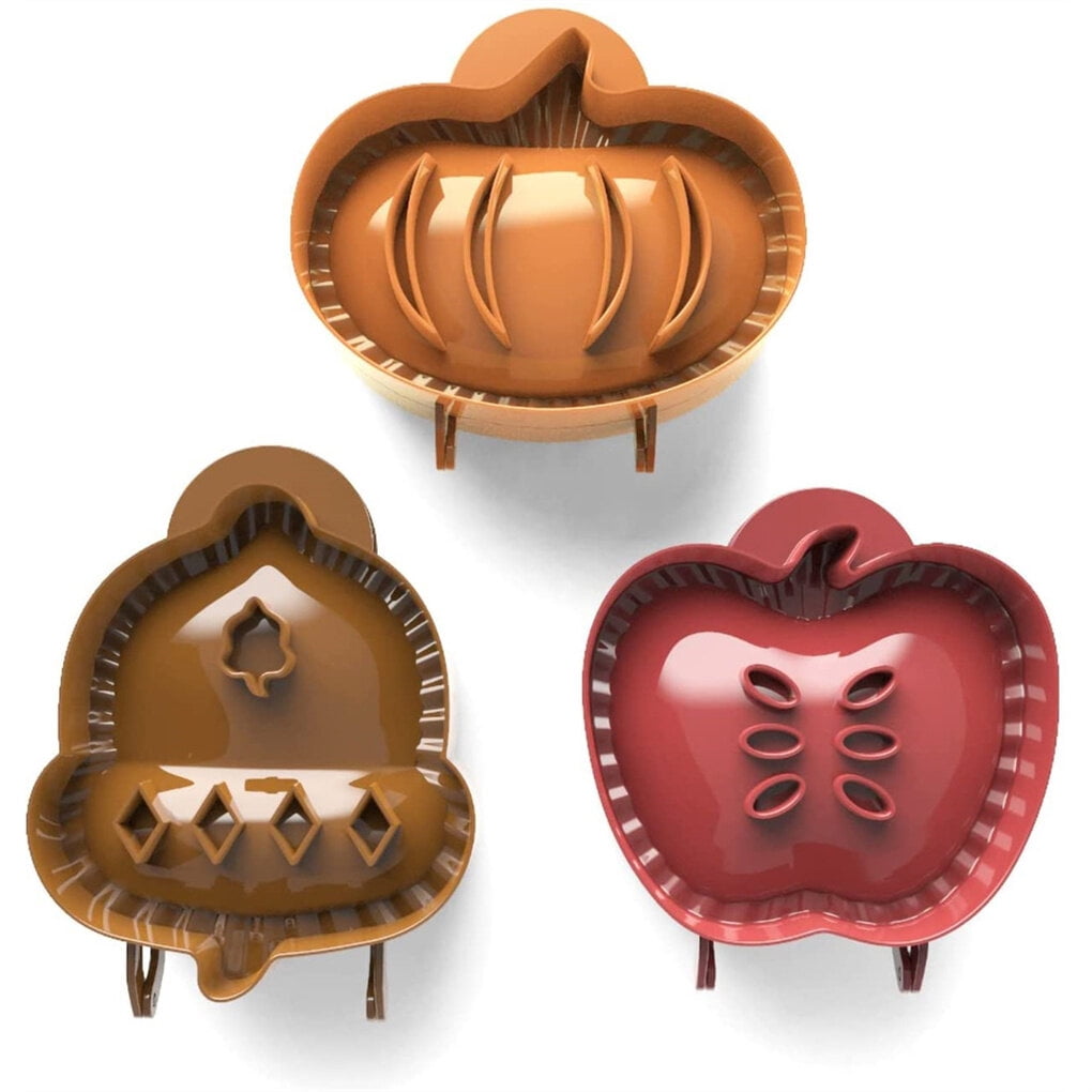 Moules à Chaussons (hand Pies) Antiadhésifs - Lot De 3 Formes (sapin, Bonhomme De Neige, ?), Réutilisables - 11