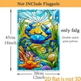 thumbnail image 4 of Garden Flag painted glass blue crab garden flag, 12x18 inches, double-sided 2D design, a colorful seaside style garden flag, is very suitable for summer outdoor decoration, applicable to courtyards,, 4 of 6