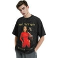 thumbnail image 3 of Men's Britneys Music Spears T-Shirt Washed Vintage Loose Short Sleeve Tee Top 150, 3 of 7