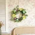 thumbnail image 6 of JoyMoreHome Easter Artificial Wreath, Diameter 11.8 Inch Spring Durable Faux Leaves Flower Wreath Decoration, for Holiday Party, Fireplace, Porch, Front Door, Farmhouse, 6 of 6