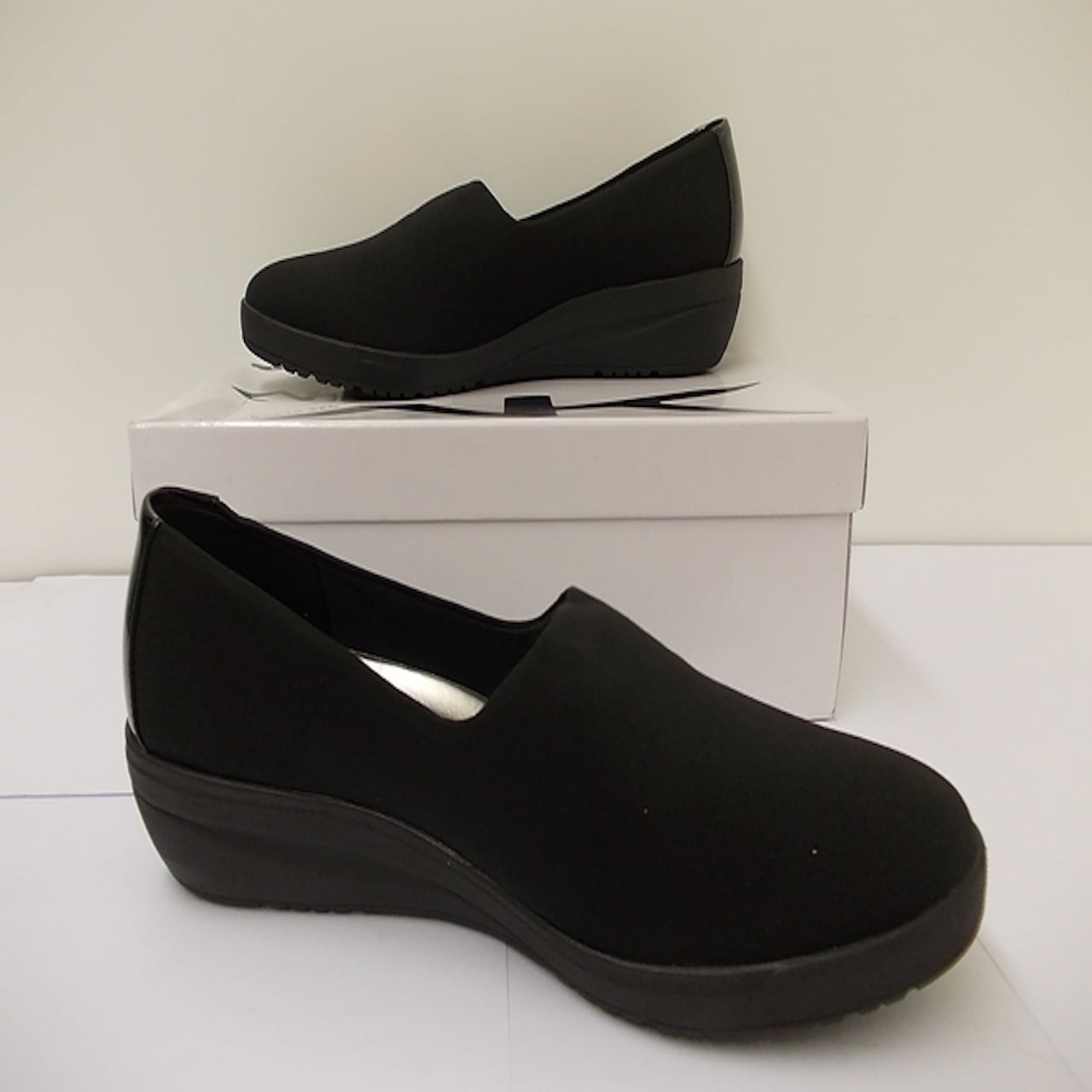 Anne Klein - AKYesmam (Black/Black Fabric) Women's Shoes 8.5 | Walmart ...