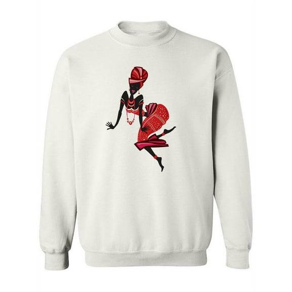 Woman Dancing With A Red Dress Sweatshirt Women -Image by Shutterstock, Female Medium