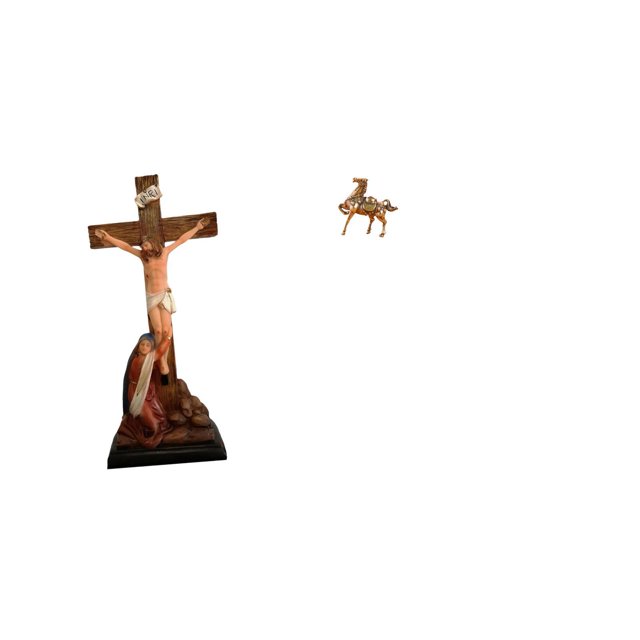 Estatua católica,Estatua de la Virgen María Figura Colección Religiosa,Figura de la cruz de Jesús Escultura católica decoración,Figura de caballo,Adorno de caballo,escultura