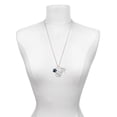 thumbnail image 3 of Delight Jewelry Silvertone Large Navy Blue Paw Let Things Go Fall Zoey Charm Necklace, 28", 3 of 4