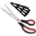 thumbnail image 1 of Tijeras para pizza de cocina Cuchillas afiladas Cortador de pizza con servidor de pizza Tijeras para pizza de acero inoxidable / Cuchillo para pizza - Rojo. Afortunado Sencillez, 1 of 3