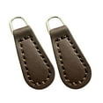 thumbnail image 4 of Dualoai 2 Pieces Zipper Pulls Zip Pulls PU Leather Replacement Zipper Heads Pullers for Coffee Amber Hoop, 4 of 9