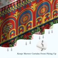 thumbnail image 6 of Pioneer Flower Floral Print Pattern Shower Curtain 84"x72", Bathroom Decorative Shower Curtain Set with 12 Hooks, Waterproof Washable, 6 of 6