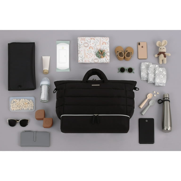 Bananafish Studio Weekender Diaper Bag, Black, Unisex, Infant