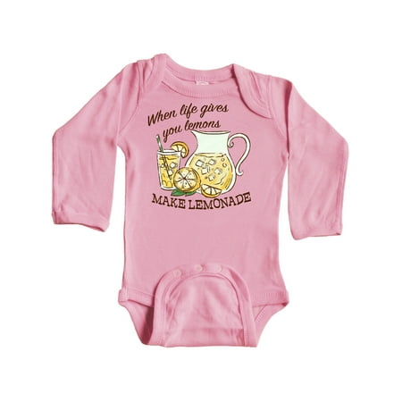 

Inktastic When Life Gives You Lemons Make Lemonade Gift Baby Boy or Baby Girl Long Sleeve Bodysuit