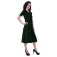 thumbnail image 4 of Moomaya Robe Chemise Longue Unie pour Femmes avec Boutons, Coupe Ample Décontractée, 4 of 6