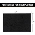 thumbnail image 2 of Bath Mat Bathroom Rug Bath Rugs for Bathroom Non Slip Bath Mats Extra Thick Chenille Rug 17" x 24" Absorbent Soft Shaggy Washable Dry Fast Plush Rugs for Bathtubs - Black, 2 of 6