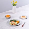 thumbnail image 5 of LaGlint 10.5 inch Dinner Plate Set of 6, Lightweight Round Opal Glass Gray Dinnerware Plates, Dishwasher and Microwave Safe, 5 of 8