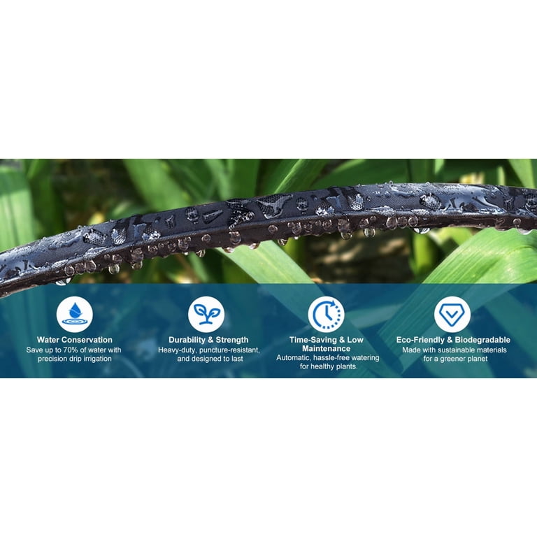 Sunifier Flat Soaker Hose 10ft 4-Pack for Drip Irrigation photo 7