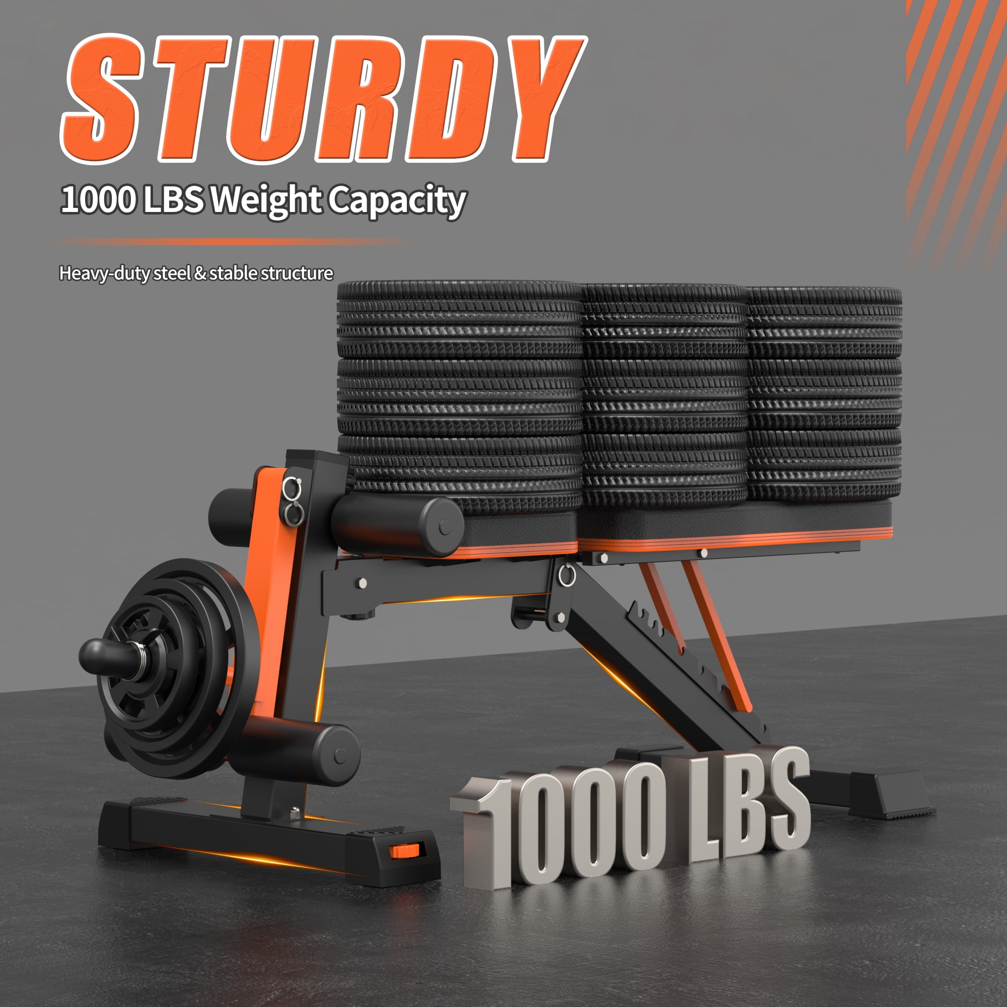 XCHIEF Adjustable Weight Bench - 1000 lbs Heavy Duty Foldable Workout Benchs Press with Leg Extension & Preacher Pad, Flat/Incline/Decline for Home Gym