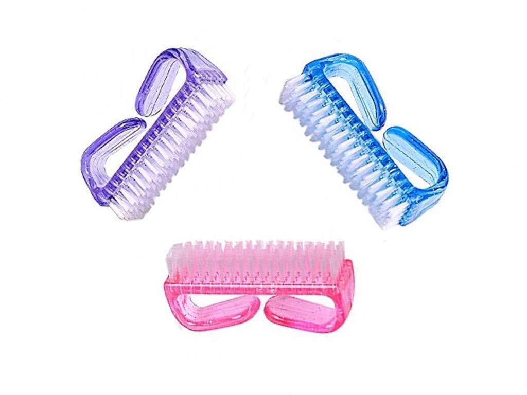 3pcs Handle Grip Nail Brush, Fingernail Scrubbing Cleaning Brushes，Pedicure Brushes for Toes and Nails Cleaner