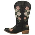thumbnail image 3 of Roper Womens Riley Floral Embroidery Snip Toe Cowboy  Mid Calf Boots, 3 of 5