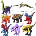 thumbnail image 4 of Juego de 8 piezas de bloques de construcción de dinosaurios compatibles con Jurassic World, figuras de dinosaurios, juguetes de ensamblaje, figura de anime, 4 of 5