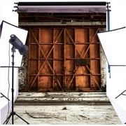 5X7ft Old Factory Retro Door Closeup Backdrop photography Background studio prop