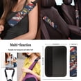 thumbnail image 5 of Jeiento Car Seat Covers Full Set with Steering Wheel Cover Safe Belt Pads Coasters Center Console Cover 250th Eagle Flag Keychain Chapstick Holder 13 PCS Auto Interior Sets Accessory, 5 of 9