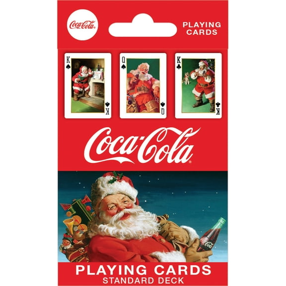 MasterPieces Officially Licensed Coca Cola Vintage Santa Playing Cards - 54 Card Deck for Adults