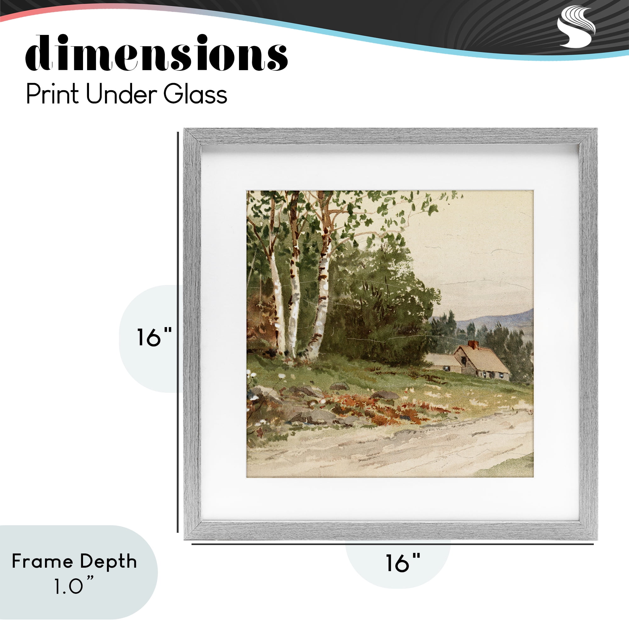 Stupell Industries Farm House Dirt Road Gray Framed Print Under Glass, design by Lula Bijoux & co.