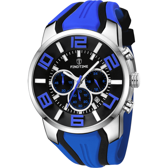 Black Mens Sport Watches for Men Green Orange Red Blue Bright Colorful Reloj Hombre Cool Unique Analog Stylish Wrist Watch Chronograph for Running Training Stopwatch