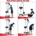 thumbnail image 2 of Luku LAT Pull Down Machine - Wall-Mounted Cable Workout Machine 400Lbs Weight Capacity, Dual Pulley System, 20 Height Adjustments, Compact Home Gym Cable Machine for Full Body Workout, 2 of 8