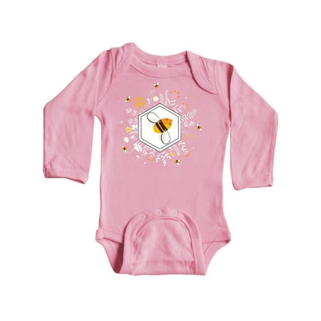 

Inktastic Honey Bee Gifts Beekeeper Gift Baby Boy or Baby Girl Long Sleeve Bodysuit