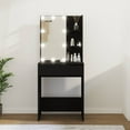 thumbnail image 3 of vidaXL Dressing Table with LED Makeup Table with Mirror Lighted Vanity Table, 3 of 25