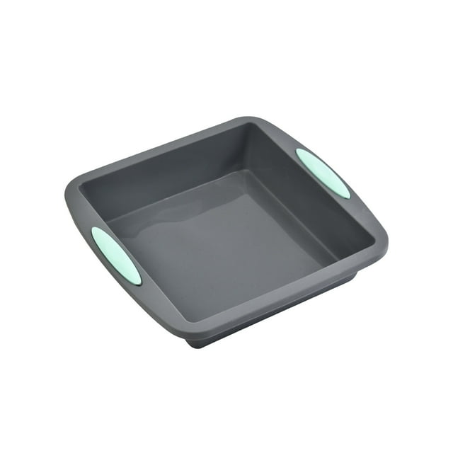 Kitchen Tools Silica Gel Baking Molds Cake Bread Dessert Baking Pan Squares Round Baking Pan Non Stick with Double Handle