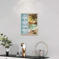 thumbnail image 4 of Beach Sea Turtle Palm Tree Bathroom Decor Wall Art Summer Beach Ocean Coastal Theme Landscape Pictures Wall Decor Canvas Painting Prints Artwork Decoration Framed for Bathroom Bedroom 12"x16", 4 of 6