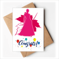 thumbnail image 1 of women posture shadow Wedding Cards Congratulations Greeting Envelopes, 1 of 3