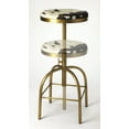 thumbnail image 3 of Butler Specialty Metal Bar Stool Chair in Gold - Rotating Round Seat & Footrest, 3 of 5