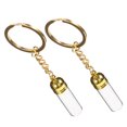 thumbnail image 4 of 2pcs Transparent Glass Bottle Pendant Keychain Small Glass Vials For Perfume Decorative Glass Jars Keychain Travel Bottle Keychain For Women Cute Glass Wish Bottles Keyring (Large), 4 of 5