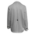 thumbnail image 5 of Scyoekwg Womens Blazers for Work Casual Button Lapel Blazer with Pocket Business Lightweight Solid Color Trendy Offices Work Suit Fall Coats Long Sleeve Coats(Gray,S), 5 of 5