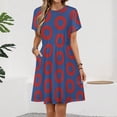 thumbnail image 2 of Phish Donut Blue Sundress Short Sleeve Dress Summer Women Clothes Dress for Women Dresses, 2 of 7