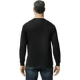 thumbnail image 4 of Gildan Men’s Heavy Cotton Long Sleeve T-Shirt, Ribbed Collar and Cuffs Black Tee, 4 Pack, S, 4 of 5