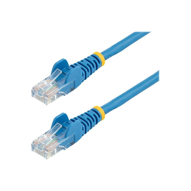 StarTech.com Ethernet Cat 5e 12 ft Câble Cat5e - Bleu - Câble de Raccordement - Câble Réseau - Câble Ethernet - Câble - Câble de Raccordement - RJ-45 (M) à RJ-45 (M) - 12 ft - UTP - Cat 5e - Snagless - Bleu
