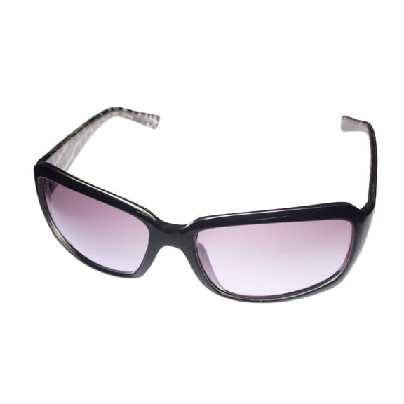 Ellen Tracy Womens Sunglass Black Plastic Rectangle, Smoke Gradient Lens ET500 1