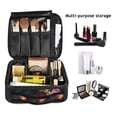 thumbnail image 2 of FORMRS Travel Makeup Bag Large Capacity Train Case Cosmetic Organizer with Adjustable Dividers, Black Astronaut, 2 of 8