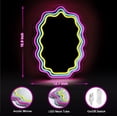 thumbnail image 3 of Espejo LED Wave Kavaas Wavy Neon, 43 x 32 cm, para dormitorio, 3 of 9