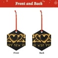 Adobk Happy New Year 2025 Print Christmas Ornaments, Acrylic Horse Christmas Ornaments Pendant