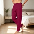 thumbnail image 5 of Naotn Casual Pants for Men Stretch Breathable Elastic Waist Straight Cut Pants Outdoor Lounge Pants, 5 of 7