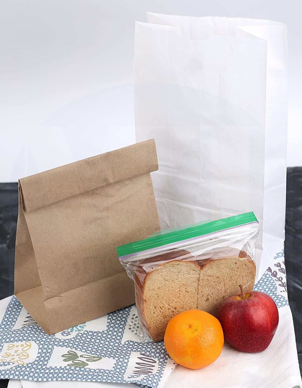 MT Products 3 lb Kraft White Paper Bag Keeps Food Fresh - Pack of 100, Adult Unisex, Size: 3 lbs