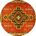 thumbnail image 1 of Ahgly Company Machine Washable Indoor Round Persian Yellow Traditional Area Rugs, 8' Round, 1 of 4