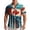 Blue, variant on Men's Casual Everyday Canadian Style Printed Colared Button-Down Short Sleeve Shirt for Daily Wear and Street Style
