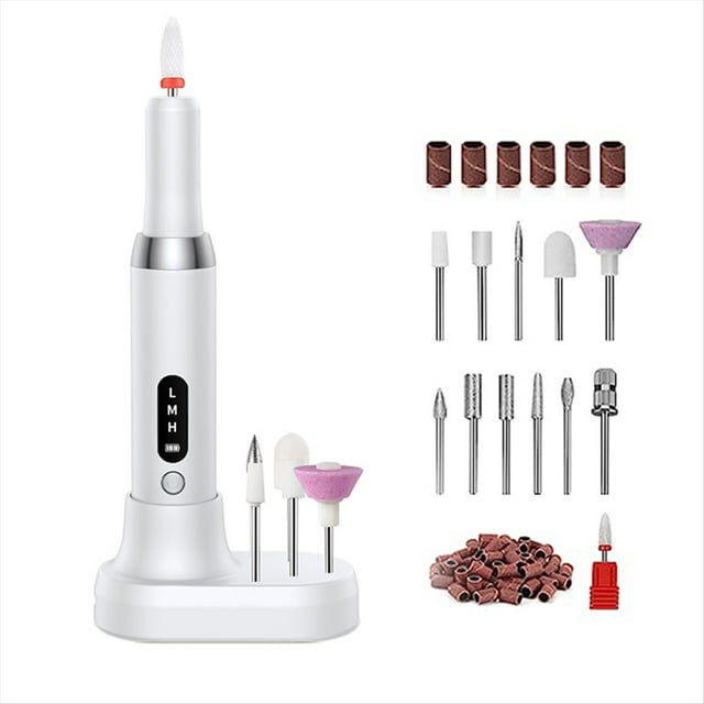 Pulidor de Uñas Eléctrico Brocas Uñas Profesionales Pulido Eliminación de Pulido Arte Lijado Pluma Máquina de Manicura,A