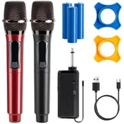 Dammyty Dual Wireless Microphone Rechargeable Handheld Dynamic Microphone for Karaoke Singing, Party, Wedding