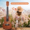 thumbnail image 4 of Ukulele de concierto de 23 pulgadas, ideal para principiantes, fabricado en madera de caoba con tablero de madera reconstituida, cuerdas de nylon y clavijas de afinación precisa. Diseño práctico con, 4 of 6